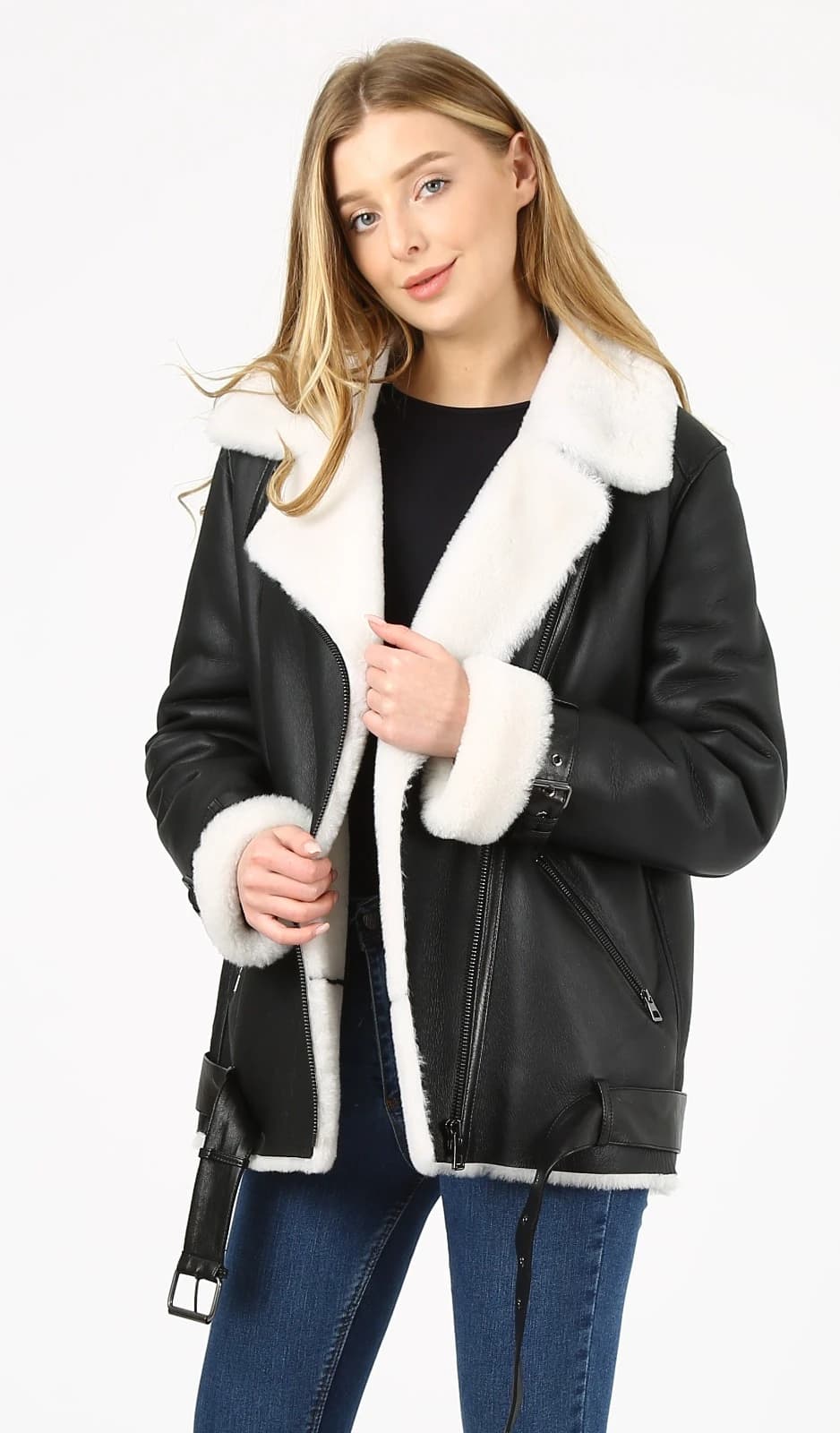 Jasmin Kadın Kürklü Oversize Ceket