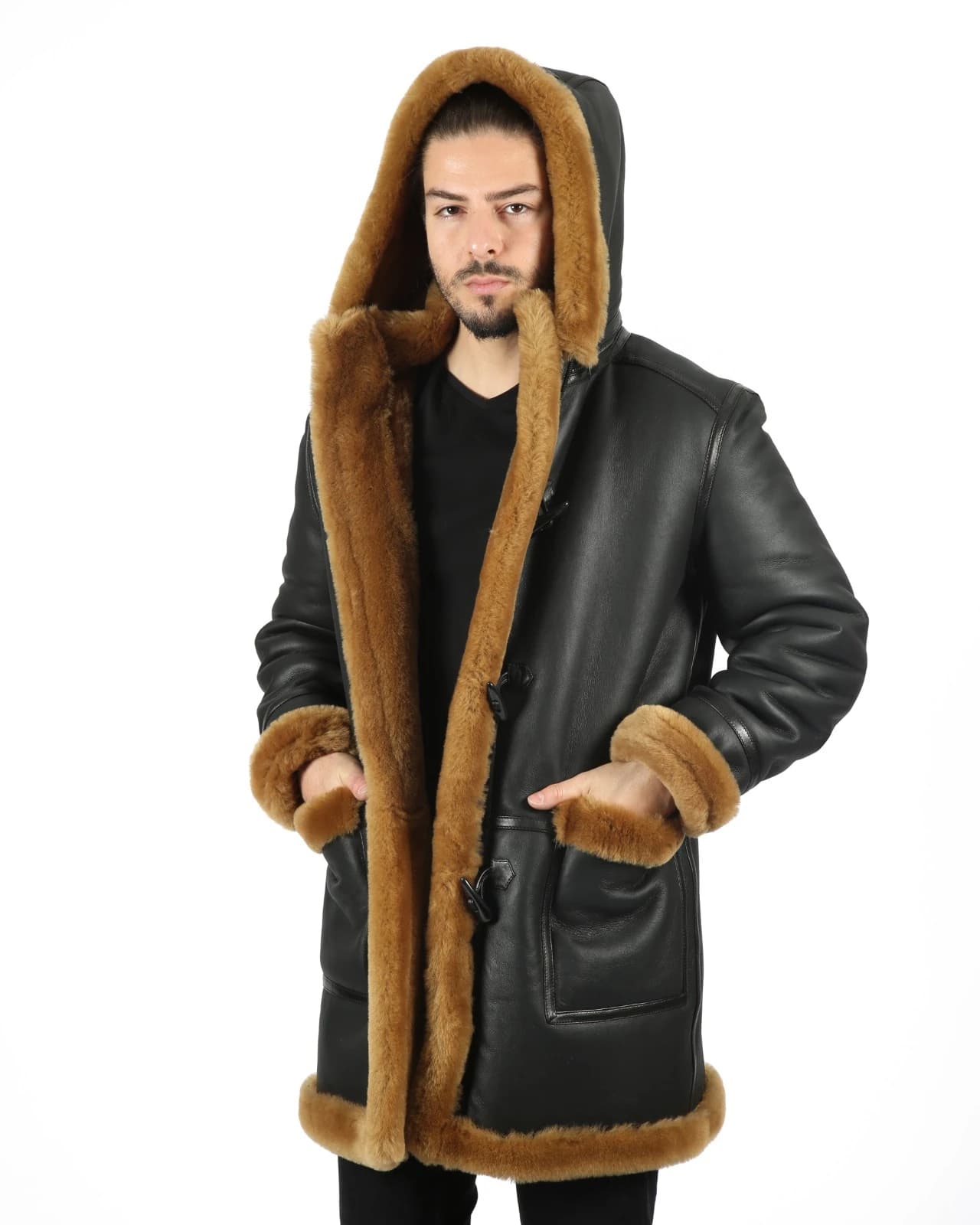Augusto Erkek Kürklü Deri Kaban - 2